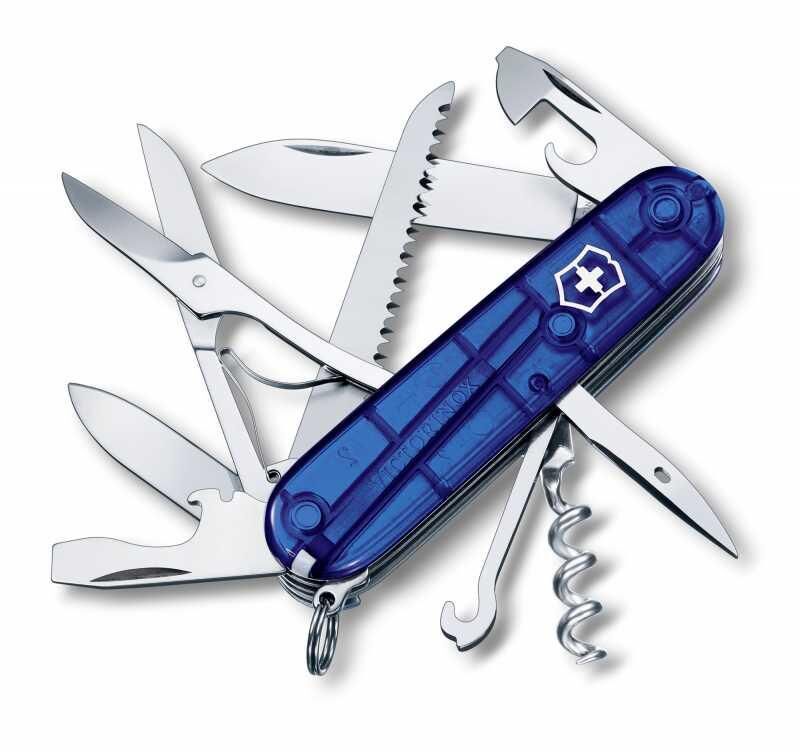 Victorinox Huntsman Çakı Şeffaf Mavi