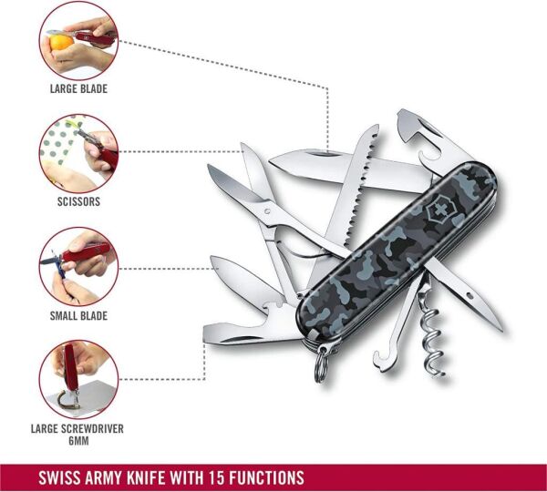 Victorinox Huntsman 91mm Lacivert Kamuflaj Çakı