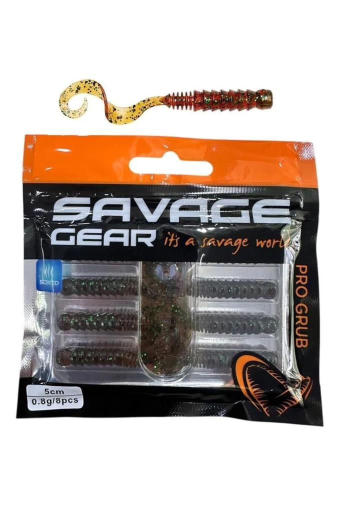SAVAGE GEAR Pro Grub 5 cm 0.8 gr Green Pumpkin