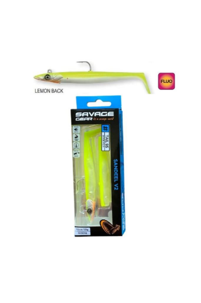 SAVAGE GEAR Sandeel V2 12 cm 22 gr Lemon Back 2+1