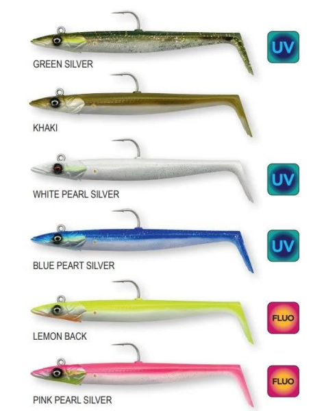 SAVAGE GEAR Sandeel V2 12 cm 22 gr Lemon Back 2+1