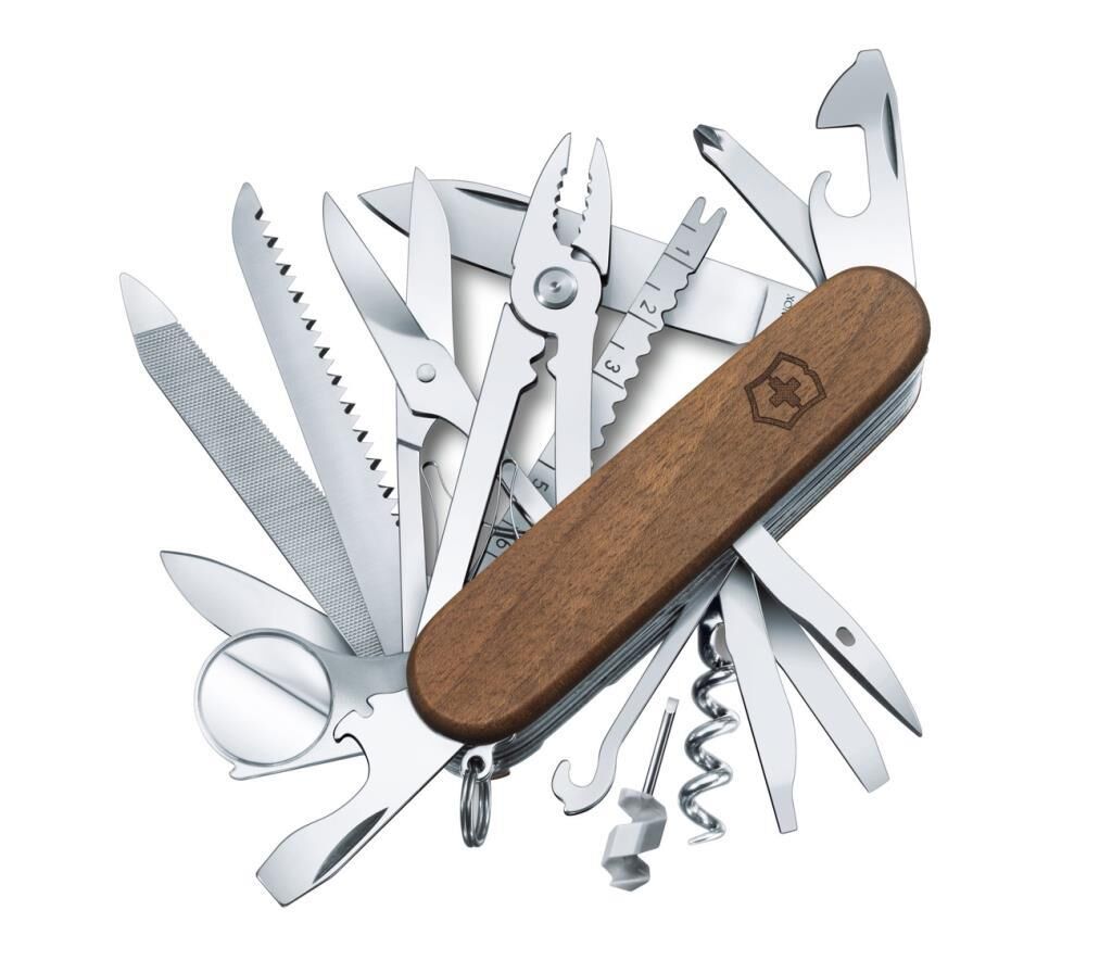 Victorinox Swisschamp Çakı Ceviz Ağacı Yüzeyli Çakı