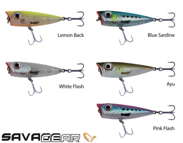 SAVAGE GEAR 3D Minnow Pop Walker 43 3g Suni Yem 03-White Flash