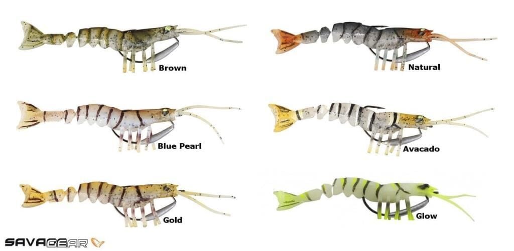 SAVAGE GEAR TPE Manic Shrimp 12.5 cm 15 gr Suni Yem Blue Pearl