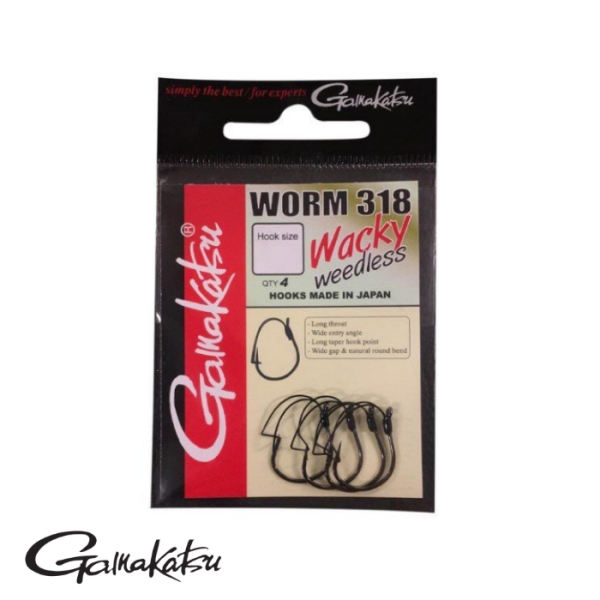 T.D. GAMAKATSU Worm 318 Wacky Weedless #2 1/4