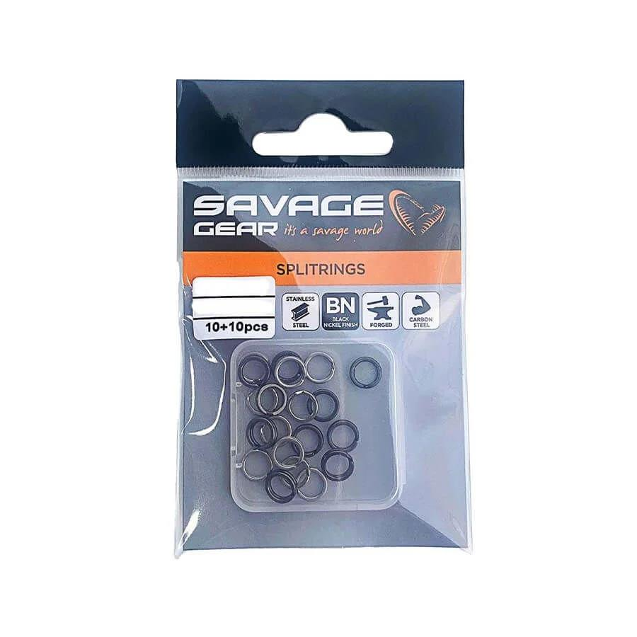 SAVAGE GEAR Splitring 5.5mm 59 lbs 27 kg SS+BLN 10+10