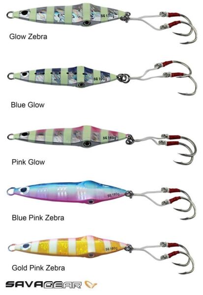 SAVAGE GEAR Squısh Jig 12cm 160g Suni Yem Glow Zebra