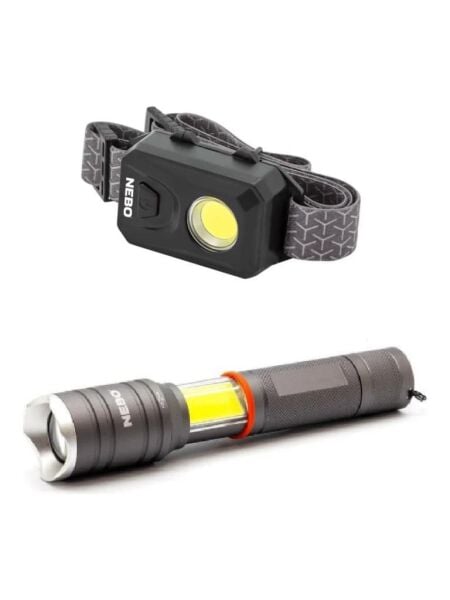 NEBO 6746Tacslyde 300 Lümen Fener + 150 Lümen Kafa Feneri Seti