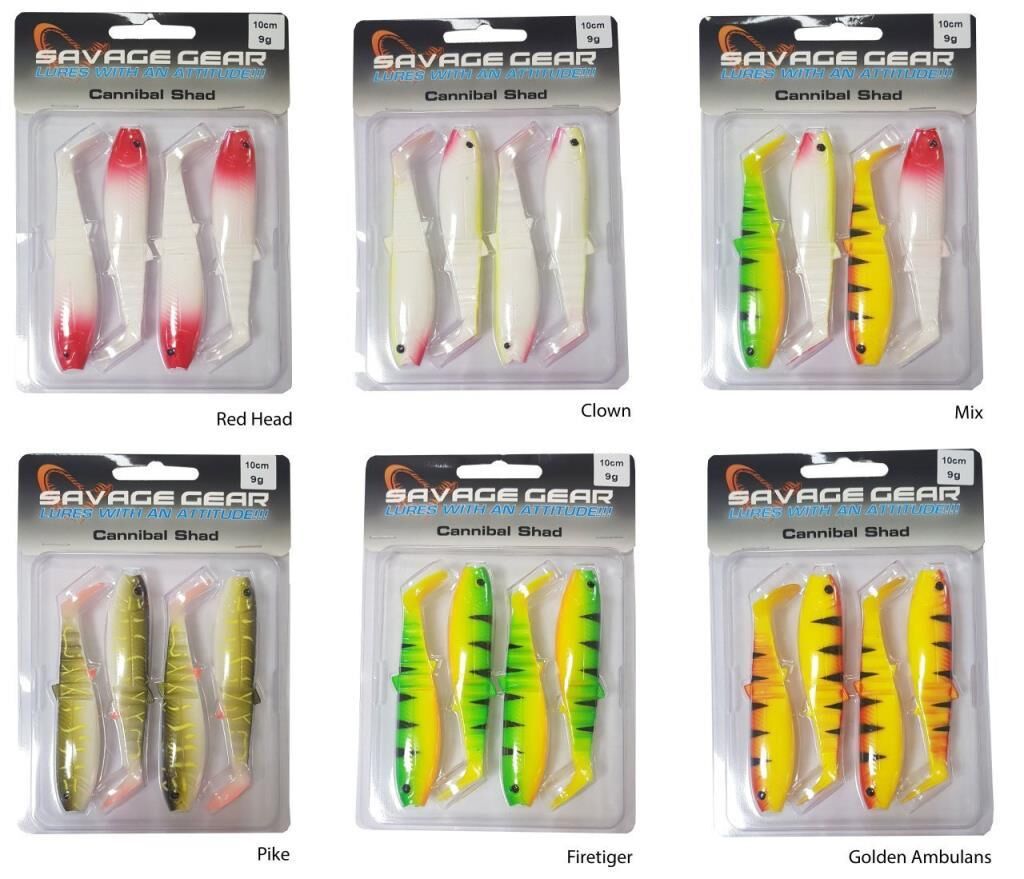 SAVAGE GEAR Cannibal 10cm 4 Adet Suni Yem Read Head