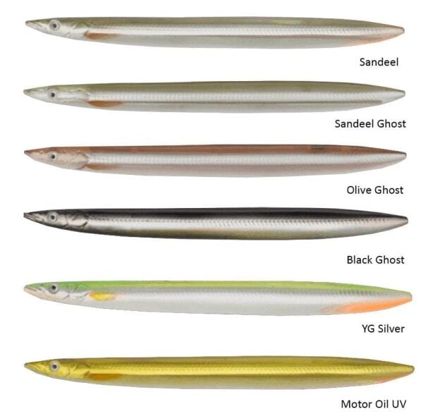 SAVAGE GEAR B-SG Line Thru Sandeel 150mm 27g Suni Yem -YG Silver