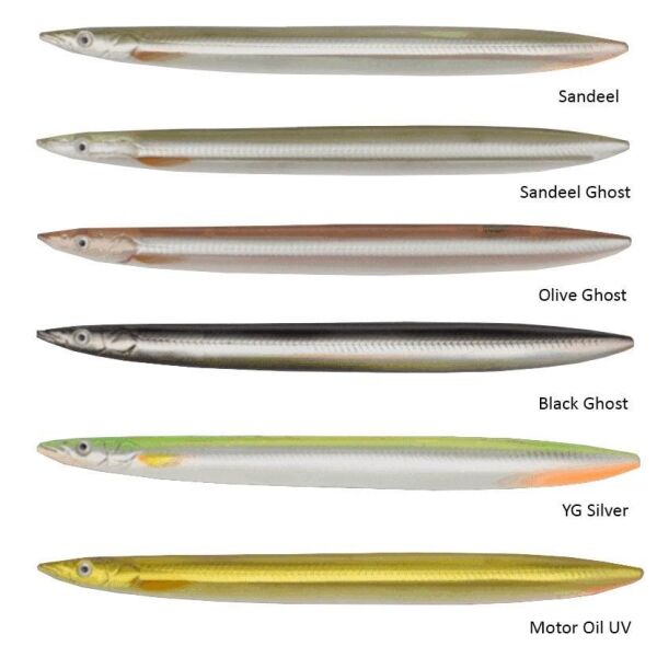 SAVAGE GEAR B-SG Line Thru Sandeel 150mm 27g Suni Yem -YG Silver