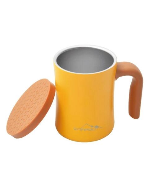 NURGAZ Campout Çift Katmanlı Termos Kupa Sarı