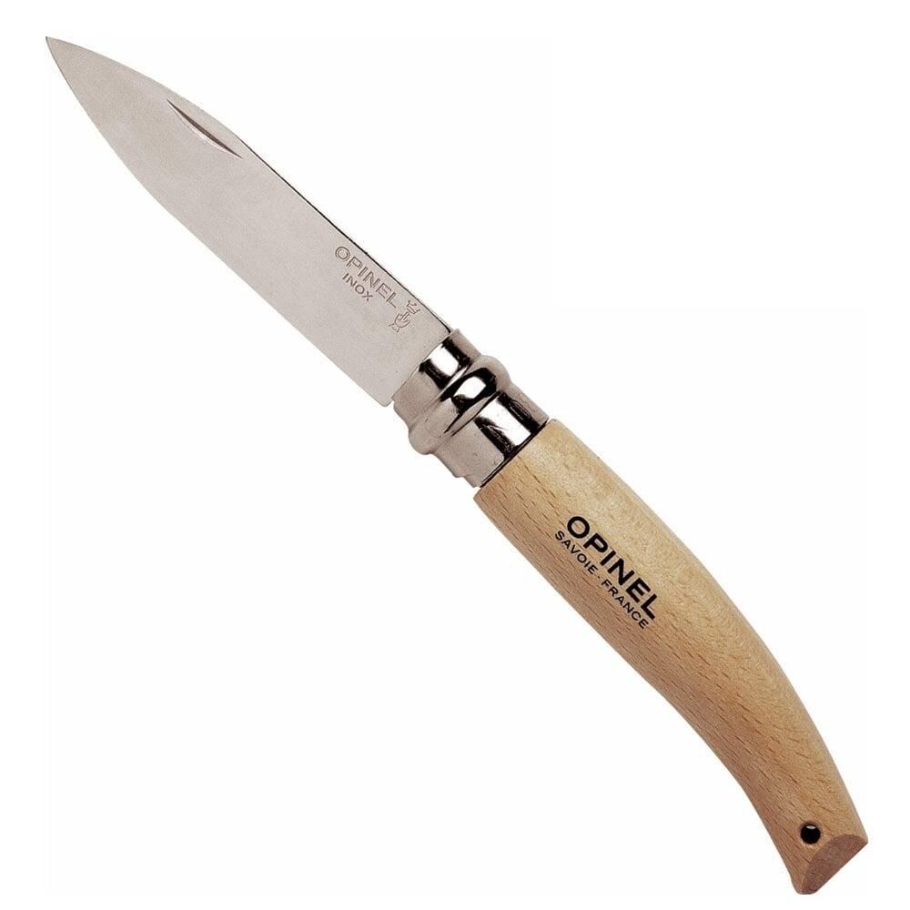 OPINEL Inox 8 No Kayın Saplı Paslanmaz Bağ Çakısı