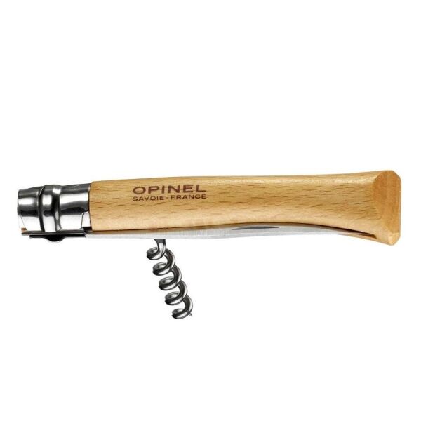 Opinel Inox 10 No Kayın Saplı Paslanmaz Çelik Tirbüşon & Çakı