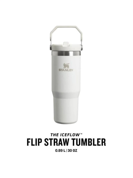 STANLEY IceFlow Flip Straw Pipetli Termos Bardak 0,89 LT Beyaz