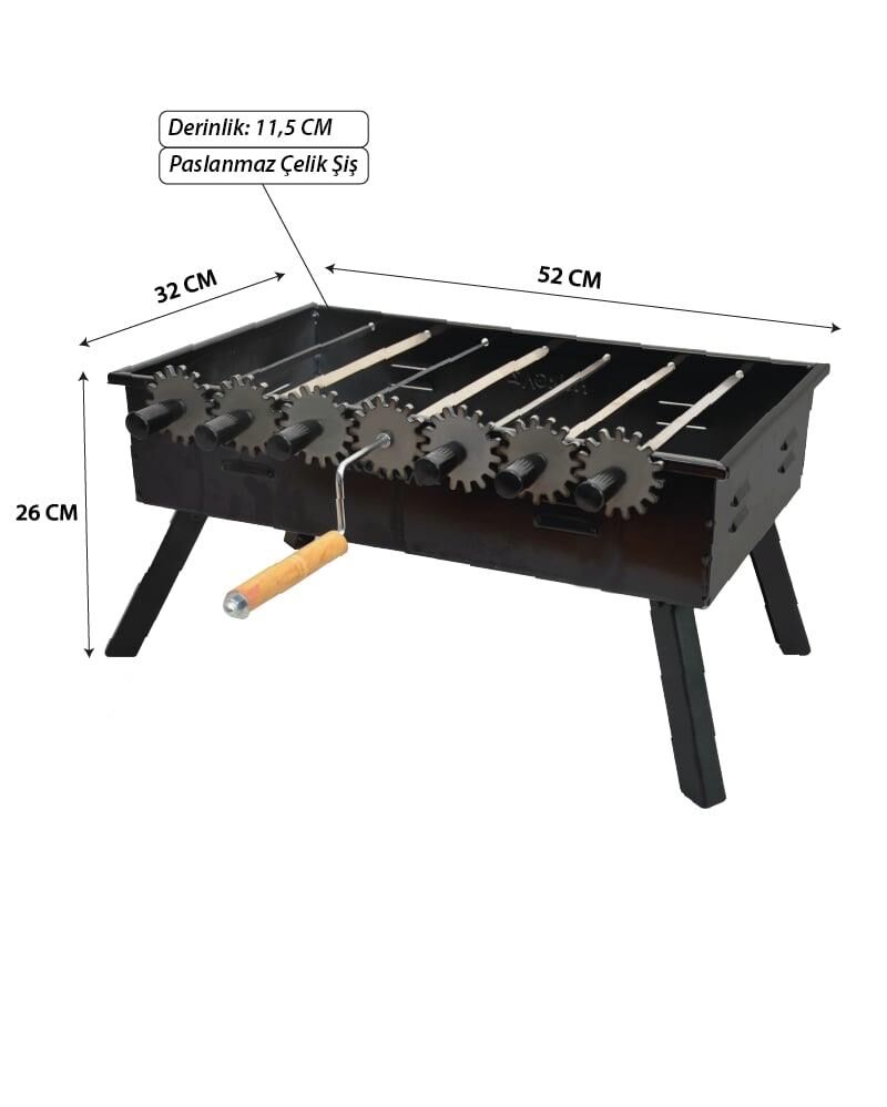 NURGAZ Çevirmeli Kara Mangal