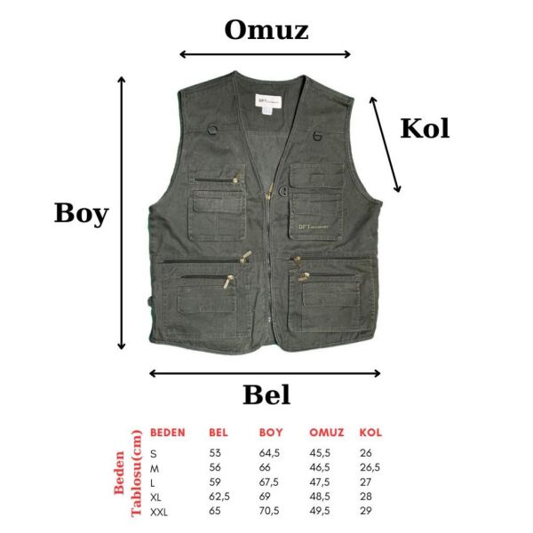 DFT Discovery Çok Cepli Yelek Mavi 2XL