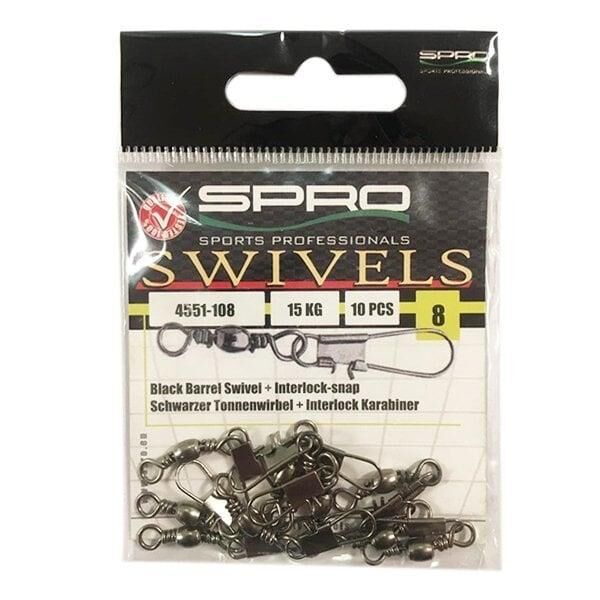 D. SPRO Klipsli Fırdöndü No:08 - 10 Adet