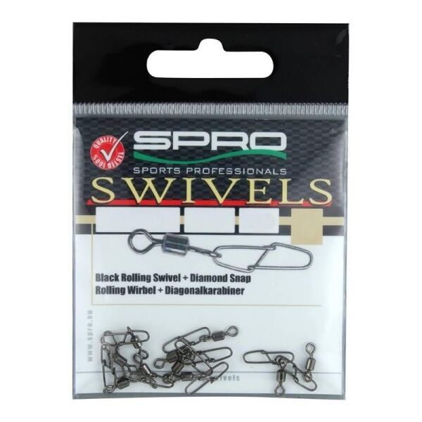 D.SPRO Rolling Swivel+Diamond-Snap #01 1/8 Klips