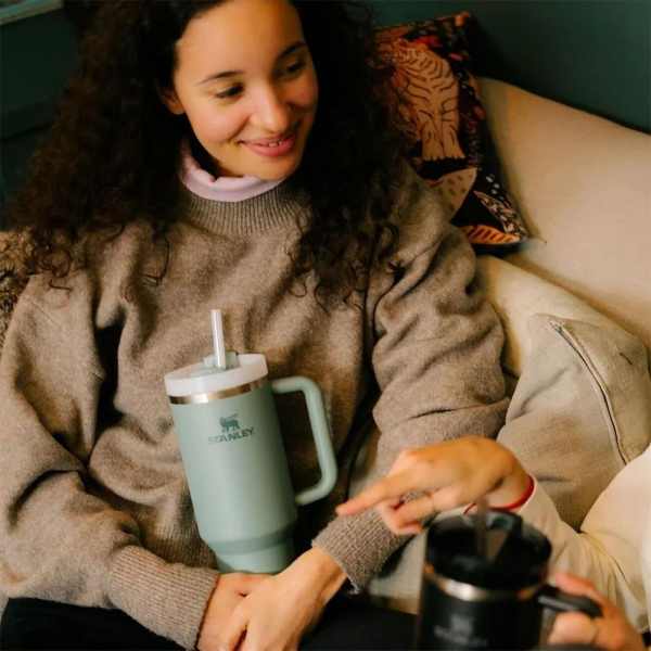 STANLEY Quencher Pipetli Termos Bardak 1.18 Lt Yeşil