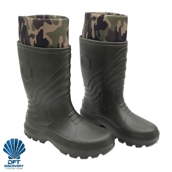 DFT Yeşil EVA Termal Çoraplı Konçlu Çizme No: 44