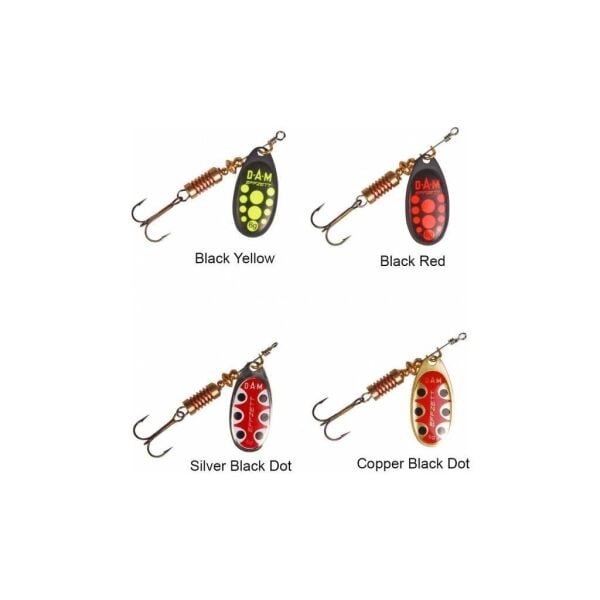 DAM Effzett Standard Spinner 3 gr #1 Kaşık Black Red