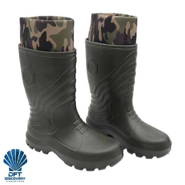 DFT Yeşil EVA Termal Çoraplı Konçlu Çizme No: 41