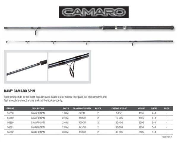 DAM Camaro 240M / 20-40g Spin Olta Kamışı