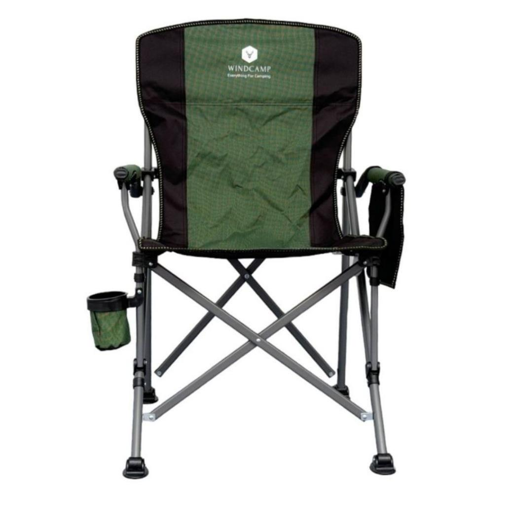 WINDCAMP Katlanır Lüx Kamp Sandalyesi Bardak Tutuculu Yeşil