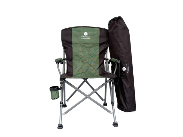 WINDCAMP Katlanır Lüx Kamp Sandalyesi Bardak Tutuculu Yeşil