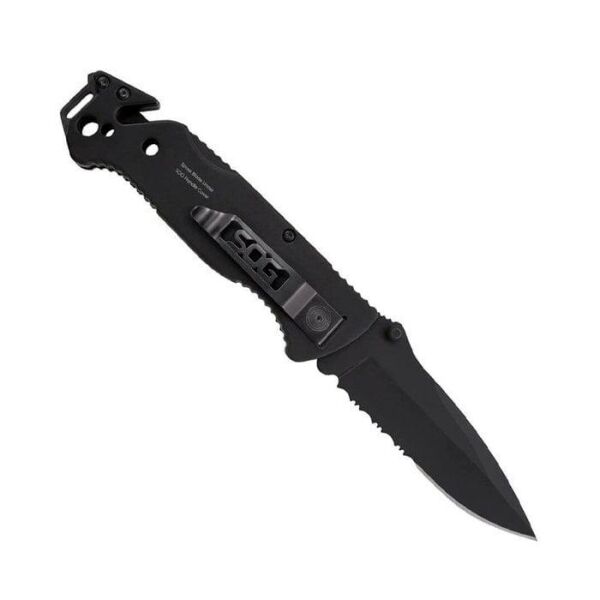 SOG FF-25 ESCAPE - SİYAH TIRTIKLI ÇAKI
