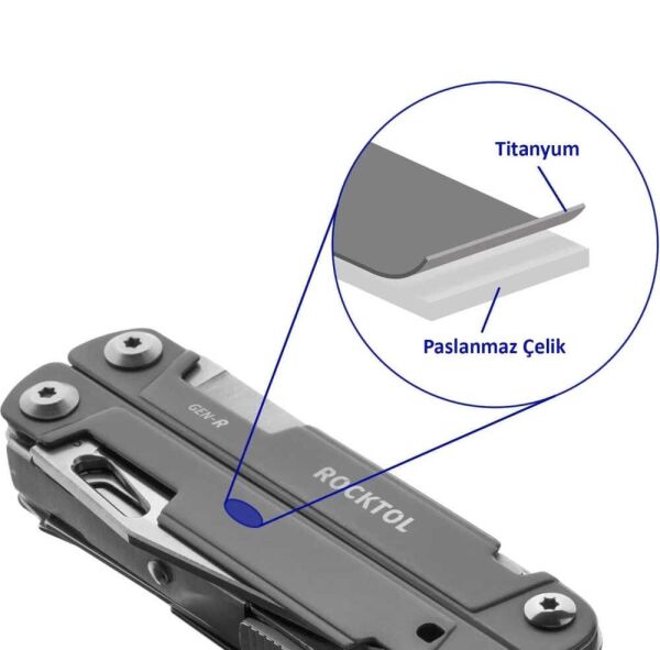 ROCKTOL 27 Fonksiyonlu Multitool Pense Kılıflı