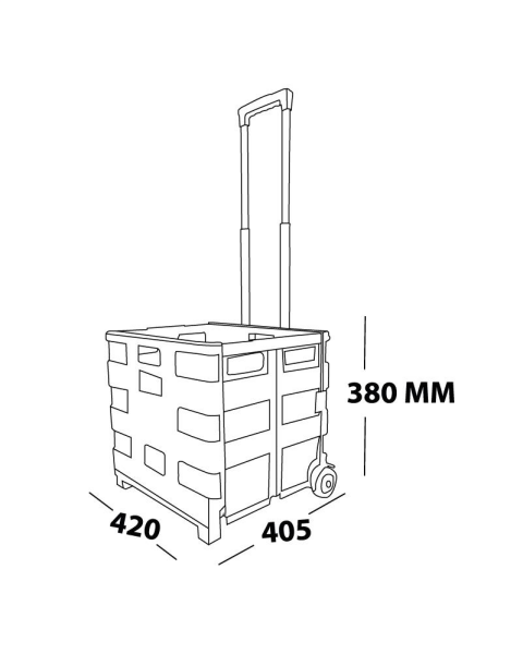 Nurgaz Katlanır Tekerlekli Kamp Kasası Kahverengi