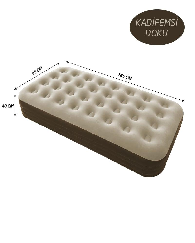 Nurgaz Tek Kişilik Yüksek Şişme Yatak