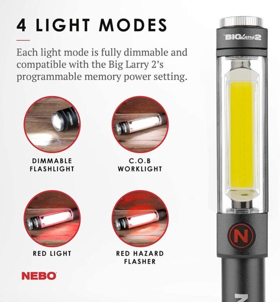 TRUE UTILITY  Nebo 6737 Big Larry 2 500 Lümen Fener