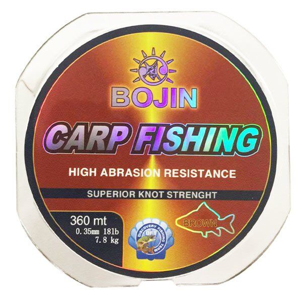 D. BOJIN Sazan Misinası 0.35 mm 360 m Kahverengi
