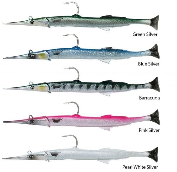 SAVAGE GEAR Needlefish Pulsetail 2+1 14 cm 12g Suni Yem Green Silver