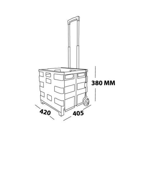 Nurgaz Katlanır Tekerlekli Kamp Kasası Siyah