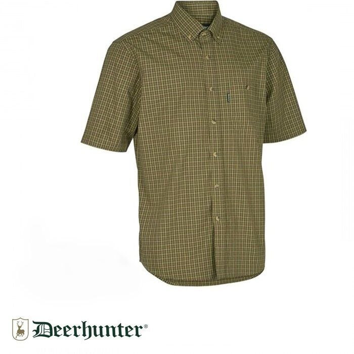 T. DEERHUNTER Nıkhıl Yeşil Kareli Kısa Kol Gömlek 39/40