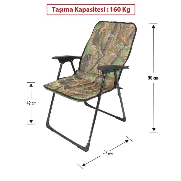GRAY WOLF Quatro Kollu Katlanır Kamp Sandalyesi (Ağaç Desen)