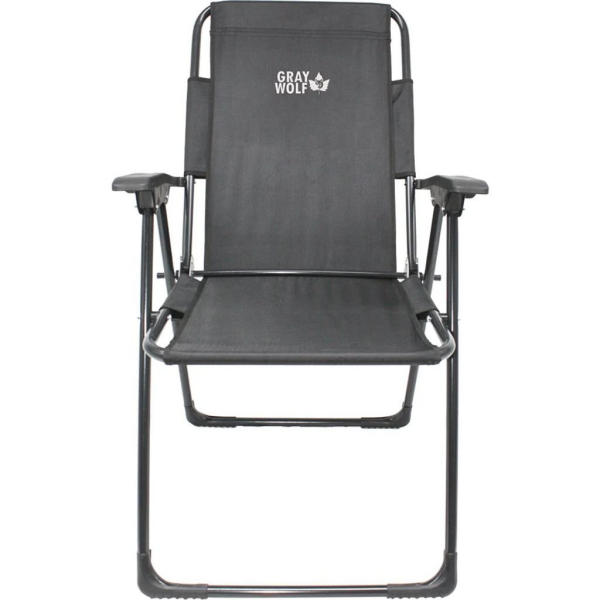 GRAY WOLF Standart Kollu Kamp Sandalyesi (Siyah)