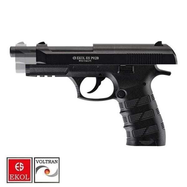 EKOL S P92 B Polimer Siyah Havalı Tabanca - Blowback