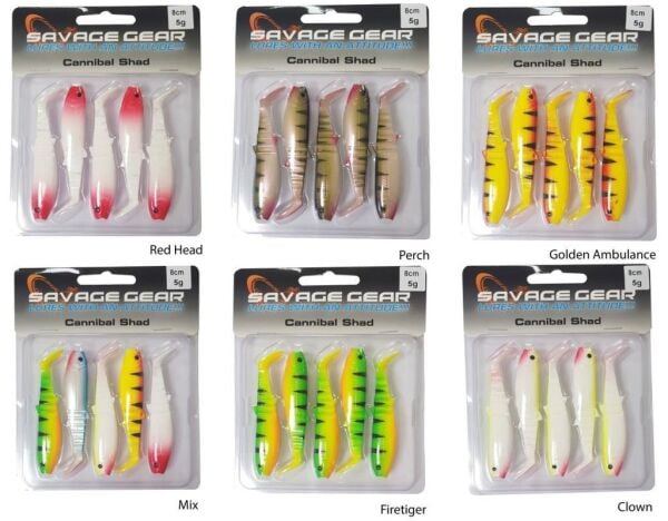 SAVAGE GEAR Cannibal 8cm 5 Adet Suni Yem Firetiger