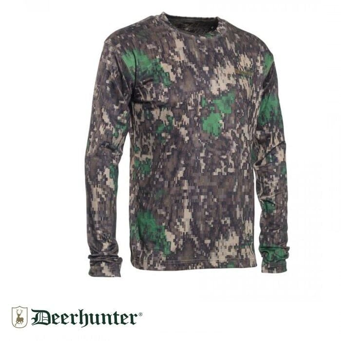 T. S.K.DEERHUNTER Trail  Orman Kamuflaj Tişört L/S 80 S