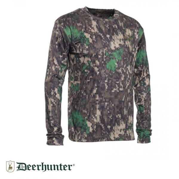 T. S.K.DEERHUNTER Trail  Orman Kamuflaj Tişört L/S 80 S