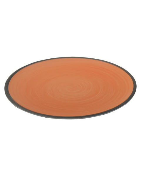 NURGAZ Melamin Tabak Seti Çiçek Desen - Turuncu