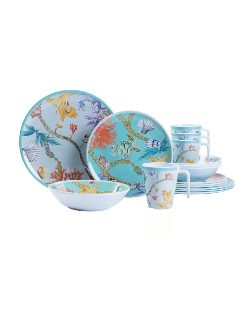 NURGAZ Melamin Tabak Seti Okyanus Desen