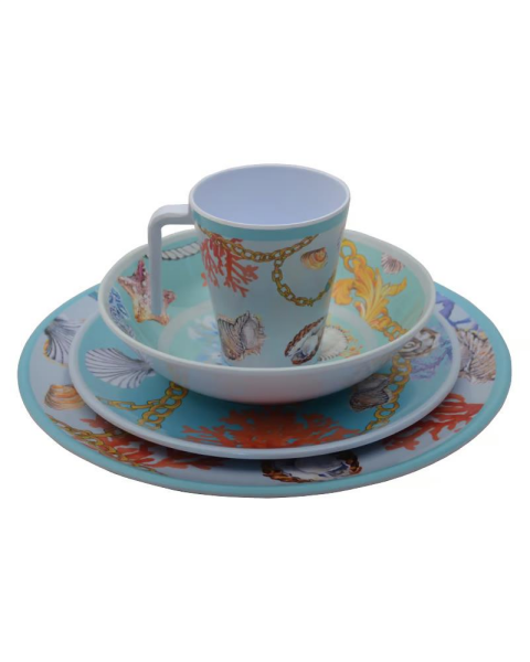 NURGAZ Melamin Tabak Seti Okyanus Desen