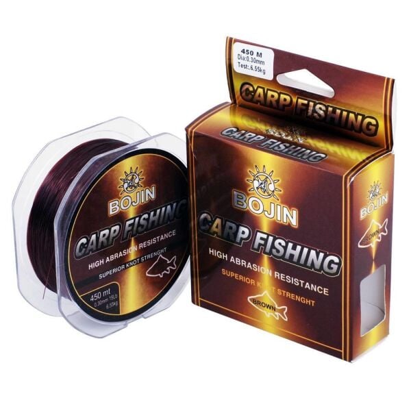 D. BOJIN  Sazan Misinası 0.30 mm 450 m Kahverengi