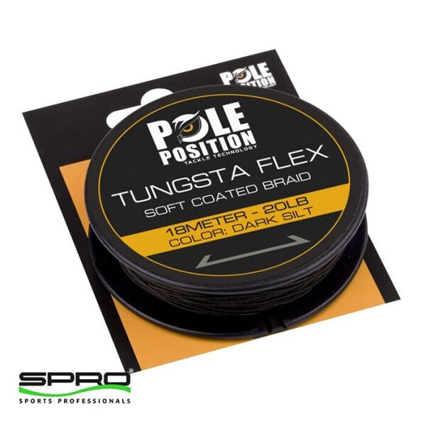 SPRO Tungstaflex Dark Silt Örgü Misina 20lb 18m